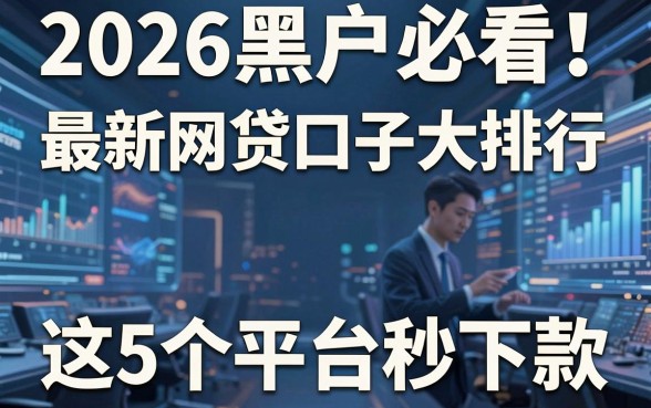 2026黑户必看！最新网贷口子大排行，这5个平台秒下款！