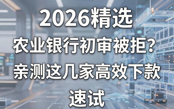 2026精选:农业银行初审被拒?亲测这几家高效下款,速试!
