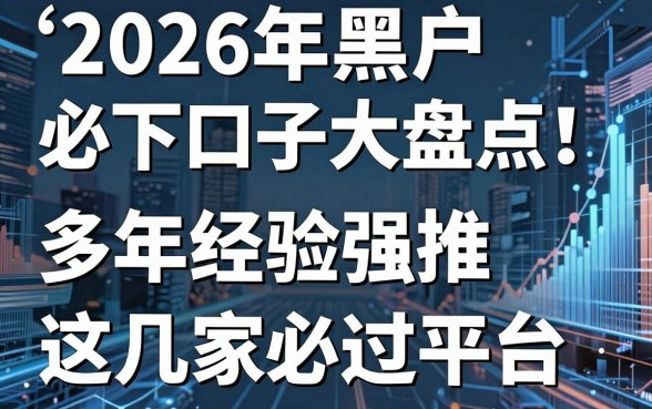2026年黑户必下口子大盘点!多年经验强推这几家必过平台