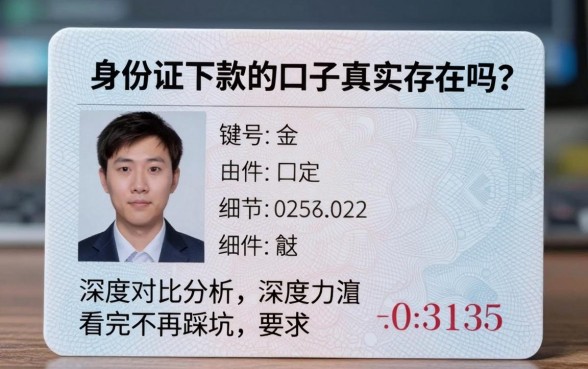 身份证下款的口子真实存在吗?深度对比分析,看完不再踩坑!