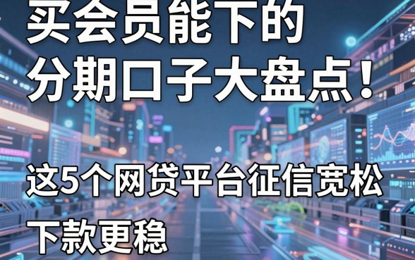 买会员能下的分期口子大盘点!这5个网贷平台征信宽松,下款更稳