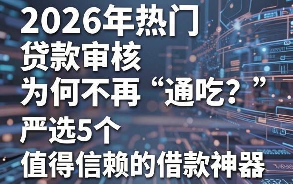 2026年热门贷款审核为何不再“通吃”?严选5个值得信赖的借款神器!