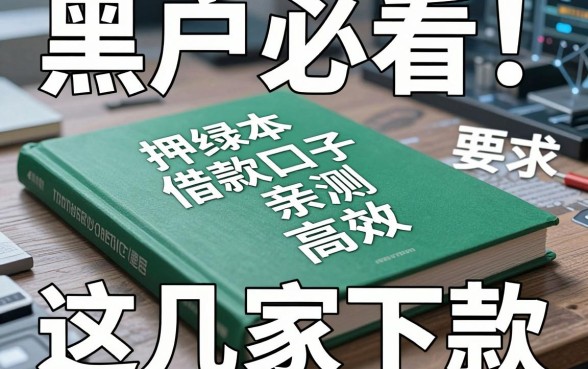 黑户必看！押绿本借款口子亲测高效，这几家秒下款！