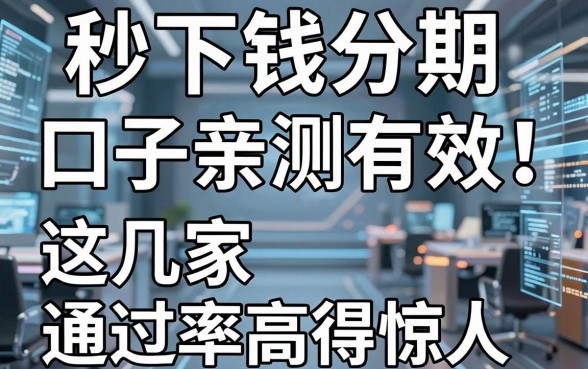 秒下钱分期口子亲测有效!这几家通过率高得惊人