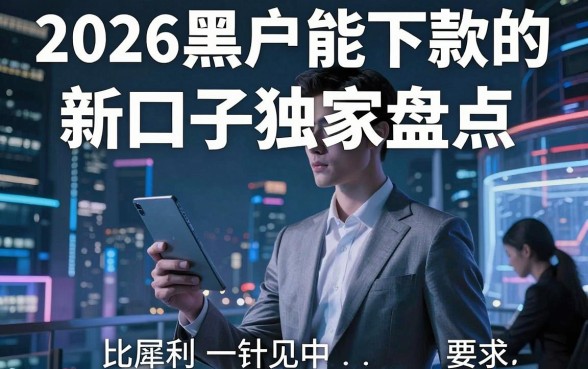 2026黑户能下款的新口子独家盘点,对比犀利一针见血!