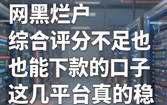 网黑烂户综合评分不足也能下款的口子,这几家平台真的稳!