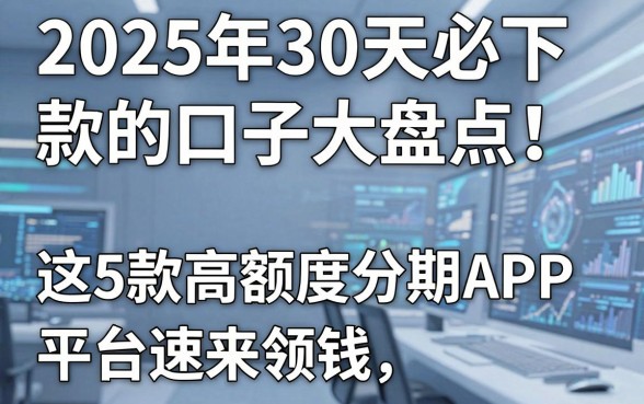 2025年30天必下款的口子大盘点!这5款高额度分期APP平台速来领钱
