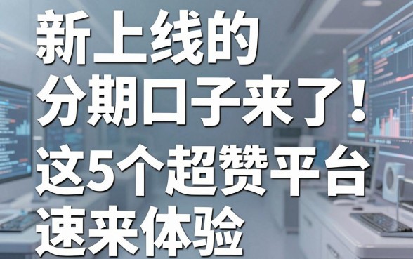 新上线的分期口子来了！这5个超赞平台速来体验