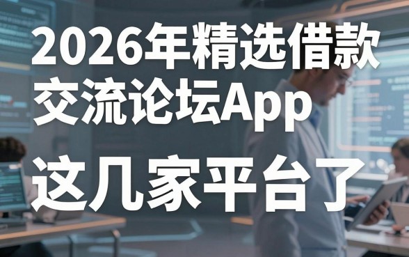 2026年精选借款交流论坛App,这几家平台真的绝了!