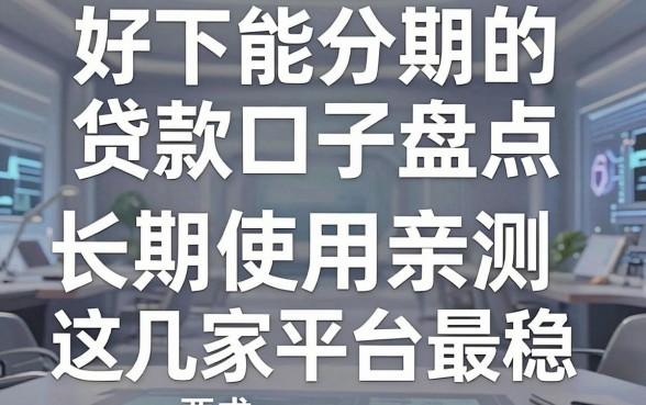 好下能分期的贷款口子盘点，长期使用亲测这几家平台最稳！
