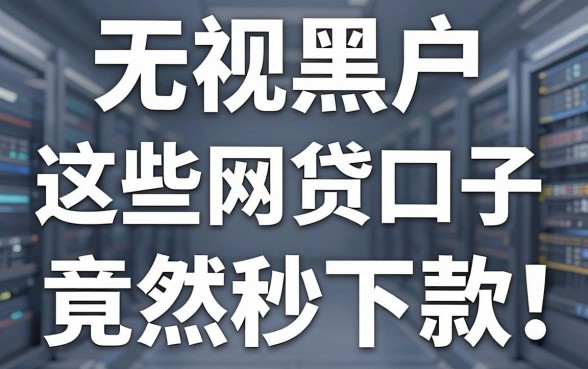 无视黑户,这些网贷口子竟然秒下款!