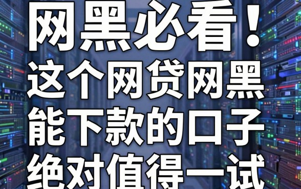 网黑必看!这5个网贷网黑能下款的口子,绝对值得一试!