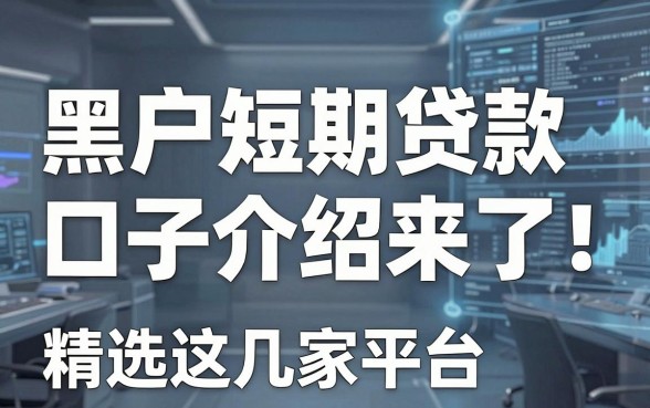 黑户短期贷款口子介绍来了!精选这几家平台,亲测实用到爆!
