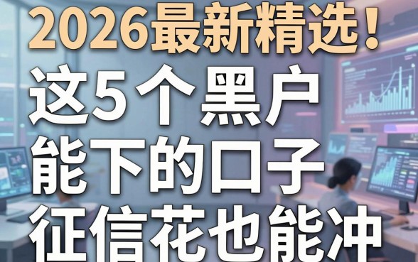 2026最新精选!这5个黑户能下的口子,征信花也能冲
