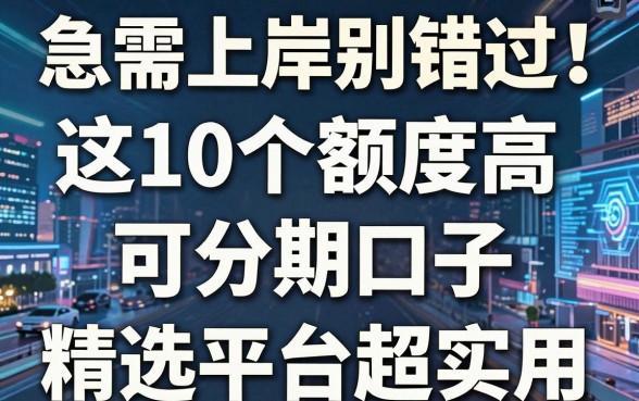 急需上岸别错过！这10个额度高、可分期口子，精选平台超实用