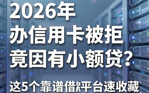 2026年办信用卡被拒竟因有小额贷?这5个靠谱借款平台速收藏!
