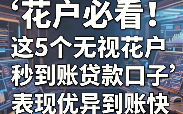 花户必看!这5个无视花户秒到账贷款口子,表现优异到账快