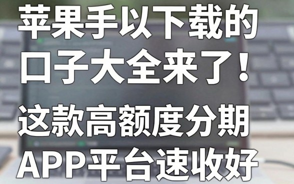 苹果手机可以下载的口子大全来了!这5款高额度分期APP平台速收好