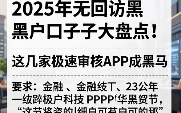 2025年无回访黑户口子大盘点！这几家极速审核APP成黑马