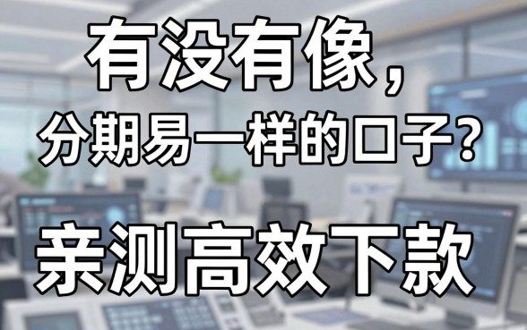 有没有像分期易一样的口子?亲测高效下款,这几家速撸!