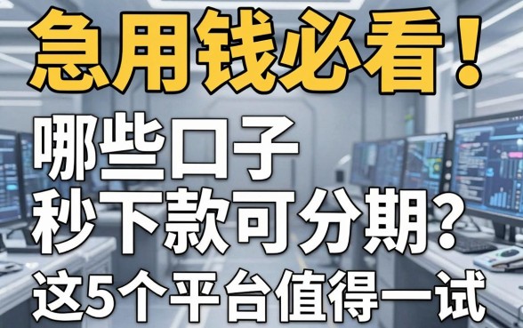 急用钱必看!哪些口子秒下款可分期?这5个平台值得一试
