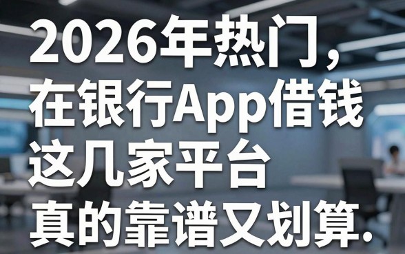 2026年热门在银行App借钱,这几家平台真的靠谱又划算!