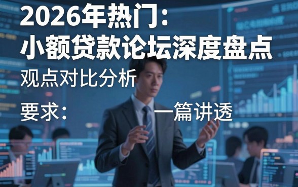 2026年热门小额贷款论坛深度盘点，观点对比分析一篇讲透！