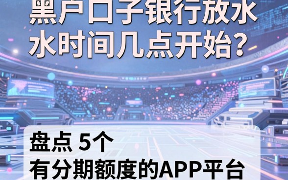黑户口子银行放水时间几点开始?盘点5个有分期额度的APP平台!