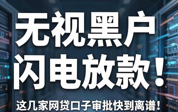 无视黑户,闪电放款!这几家网贷口子审批快到离谱!