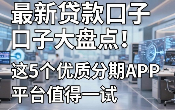 最新贷款口子大盘点!这5个优质分期APP平台值得一试