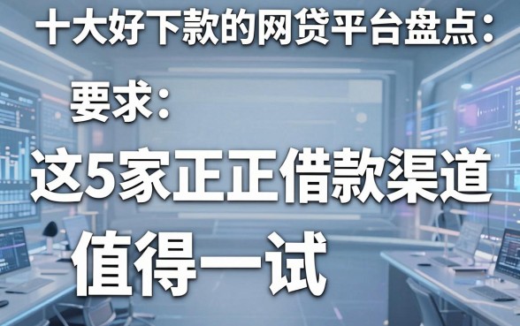 十大好下款的网贷平台盘点:这5家正规借款渠道值得一试!