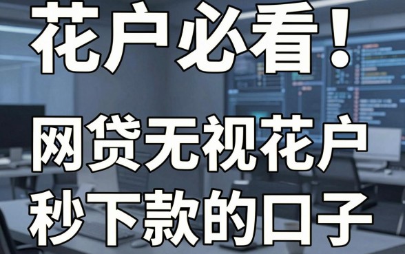 花户必看！5个网贷无视花户秒下款的口子，实测能下！