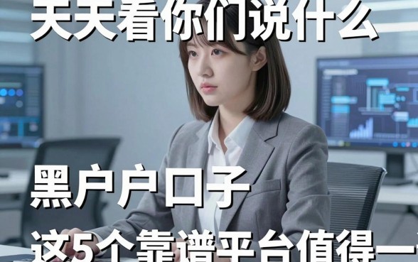 天天看你们说什么黑户口子,这5个靠谱平台值得一试!