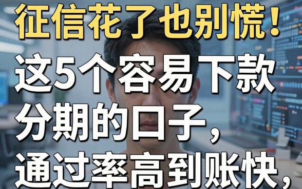 征信花了也别慌!这5个容易下款分期的口子,通过率高到账快
