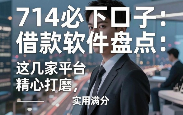 714必下口子借款软件盘点:这几家平台精心打磨,实用满分!