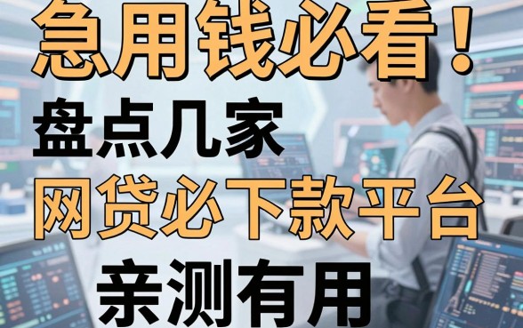 急用钱必看!盘点几家网贷必下款平台,亲测有用!