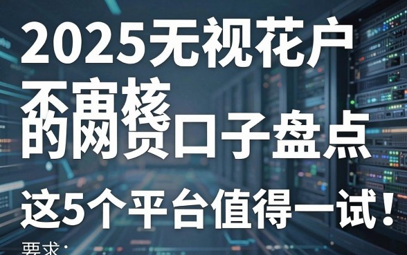 2025无视花户不审核的网贷口子盘点,这5个平台值得一试!
