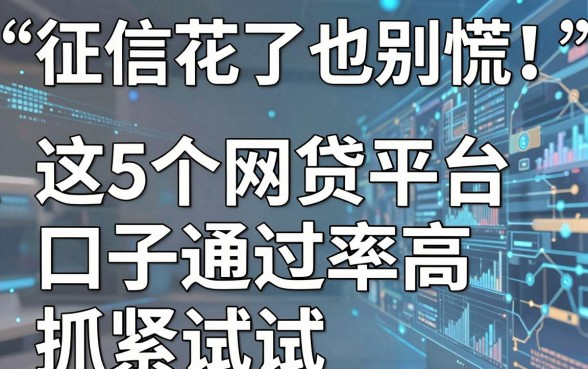 征信花了也别慌!这5个网贷平台口子通过率高,抓紧试试