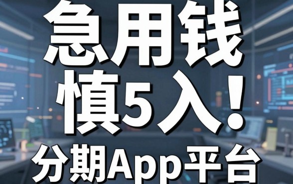 急用钱慎入！这5个分期App平台，竟是高利贷申请网站