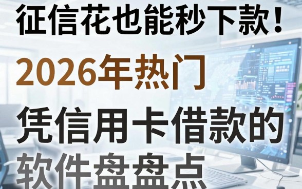 征信花也能秒下款!2026年热门凭信用卡借款的软件盘点