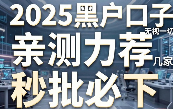 2025黑户口子无视一切,亲测力荐这几家秒批必下!