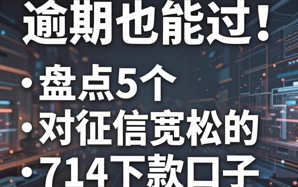 逾期也能过!盘点5个对征信宽松的714下款口子