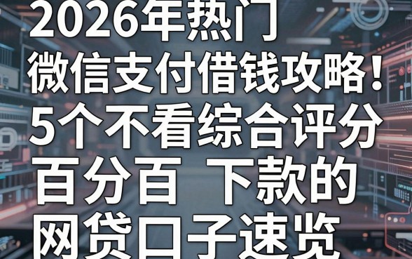 2026年热门微信支付借钱攻略:5个不看综合评分、百分百下款的网贷口子速览