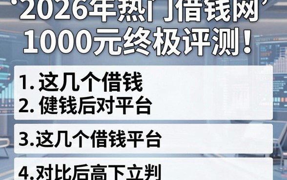 2026年热门借钱网1000元终极评测!这几个借钱平台对比后高下立判