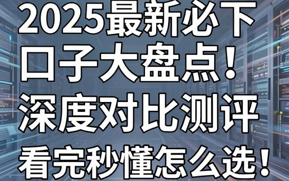 2025最新必下口子大盘点!深度对比测评,看完秒懂怎么选
