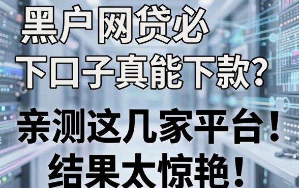 黑户网贷必下口子真能下款？亲测这几家平台，结果太惊艳！