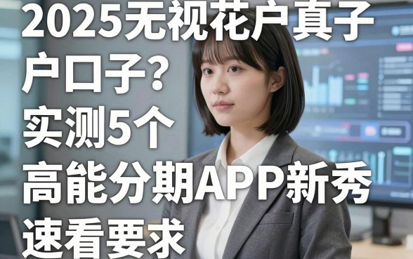 2025无视花户口子真假?实测5个高能分期APP新秀,速看!