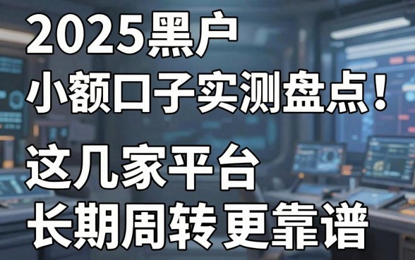2025黑户小额口子实测盘点！这几家平台长期周转更靠谱