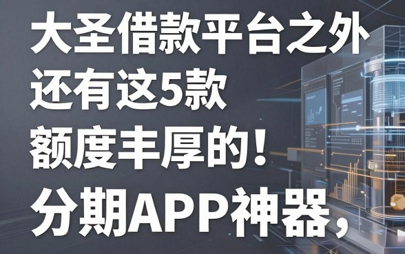大圣借款平台之外,还有这5款额度丰厚的分期APP神器!