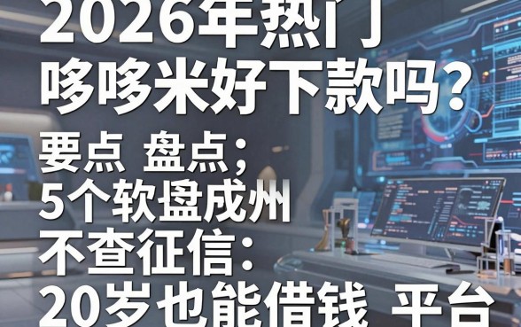 2026年热门哆哆米好下款吗？盘点5个不查征信、20岁也能借钱的平台